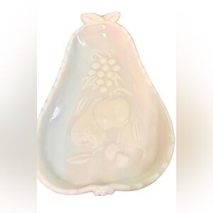 Milk glass candy dish